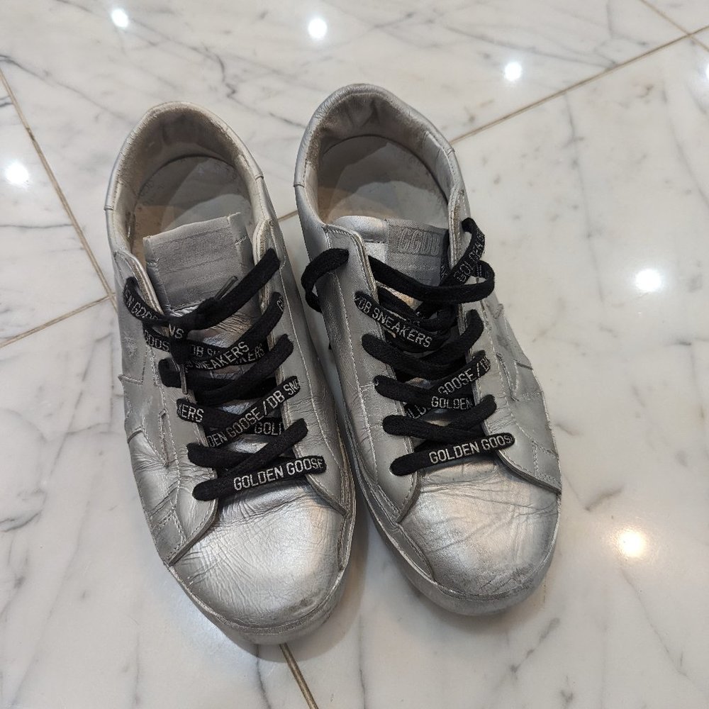 Golden Goose silver sneakers